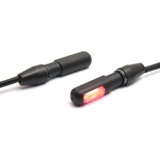Stake Mini LED 3in1 Blinker Rücklicht Bremslicht Set vorne & hinten, Alu schwarz, ECE (4Stk.)