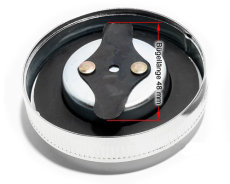 Gas Cap 36-73 Right Chromed Cam Style
