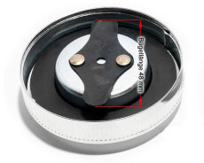 Chrome Vented Gas Cap For Harley 1936-1973 – Bayonet Cam Style, HD 61103-36, Billet Proof