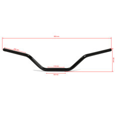 Handlebars "Flat Track" 22 mm, black