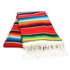 Mexican Serape blanket 210x150 cm red