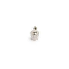 Metal valve cap with valve insert screwdriver