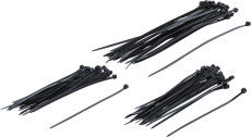 Kabelbinder 75 Stück Sortiment schwarz