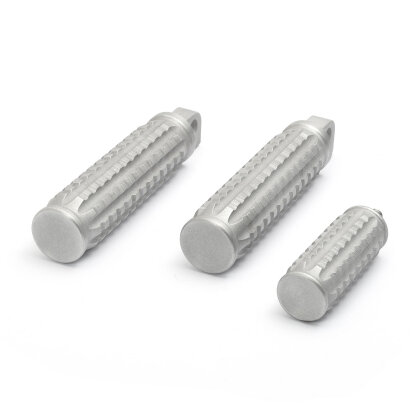 Excavator Set Foot Pegs and Shift Peg Aluminum Raw Knurled