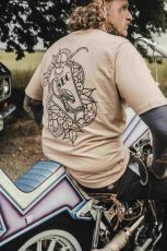 Snakebite Cycles Tank T-Shirt Beige