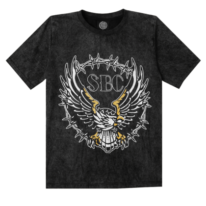 Snakebite Cycles Rising Eagle T-Shirt Acid Grey grau