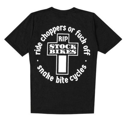 Snakebite Cycles Crucifix T-Shirt Black