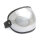 Bubble helmet visor with strap, black leather