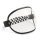 Bubble Visier mit Raceflag Strap schwarzes Leder