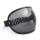 Bubble Visier mit Raceflag Strap schwarzes Leder smoke