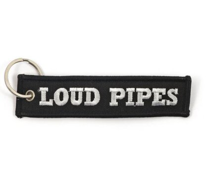Schlüsselanhänger "Loud Pipes Saves Lives", schwarz
