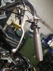 Alloy grip set "Rippled" silver 1"