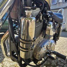 Fuel Reserve Bottle with holder 1.5L stainless steel  polished