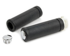Rubber Grip Set 1 With Throttle Sleeve And Chrome Cap