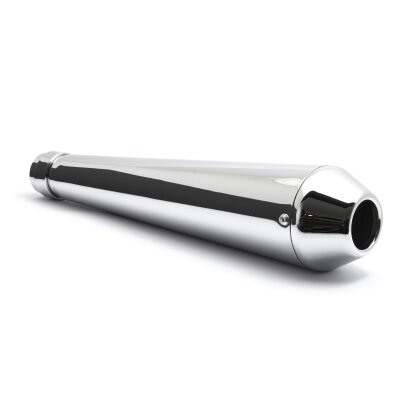 Megaphone muffler chrome