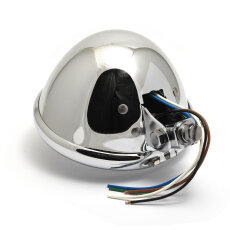 5 3/4" Bates Style Headlight Chrome Bottom Mount