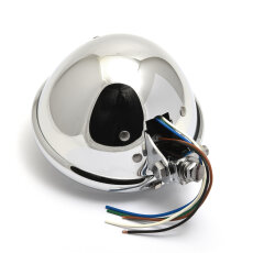 5 3/4" Bates Style Headlight Chrome Bottom Mount
