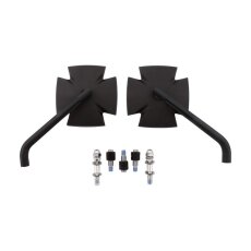 Iron Cross Mirrors black, 2pc, ECE