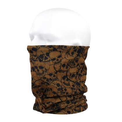 Coolmax tunnel brown with skulls