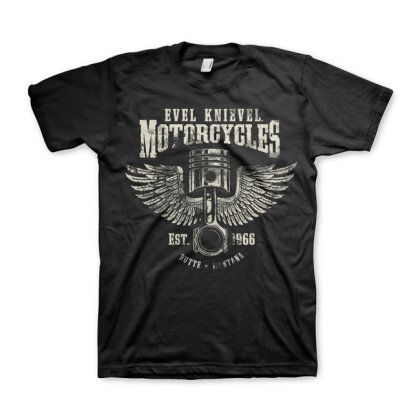 Evel Knievel Motorcycles T-Shirt black