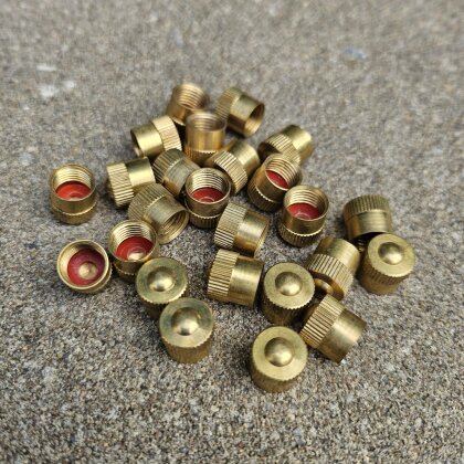 Valve Cap metal vintage brass