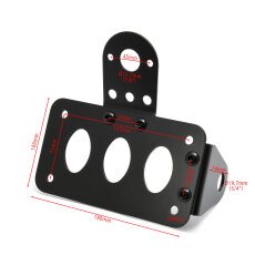 Kennzeichenhalter seitlich schwarz universal