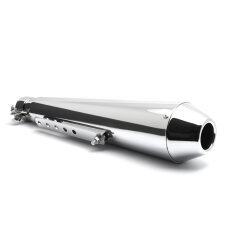 Megaphone muffler chrome
