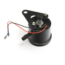 Mini-Tacho 60 mm schwarz mit schwarzem Ziffernblatt
