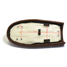 Akabane Brat-Style Sitzbank, flach, vintage braun 53cm