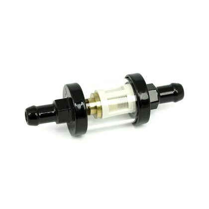 Fuel filter 3/8" High Flow Black with glass