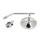 Custom Mirror round 4"10cm chrome E-mark, for 22mm handlebars
