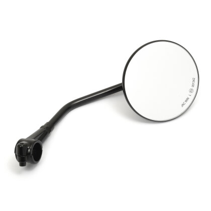 Custom Mirror round 4"10cm black E-mark, for 22mm handlebars