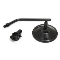 Custom Mirror round 4"10cm black E-mark, for 22mm handlebars