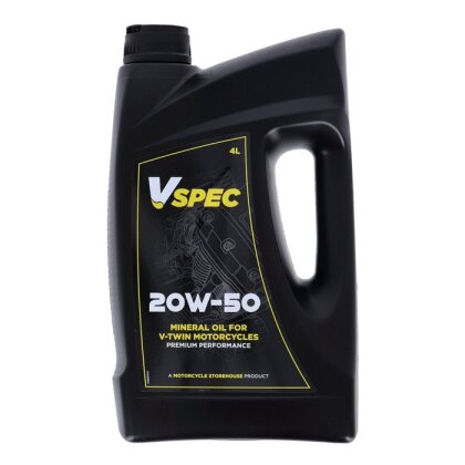 Motoröl 20W50 (mineralisch) Vspec 4 Liter für Harley
