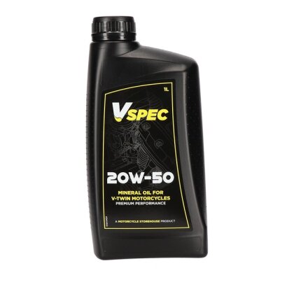 Motoröl 20W50 (mineralisch) Vspec 1 Liter für Harley