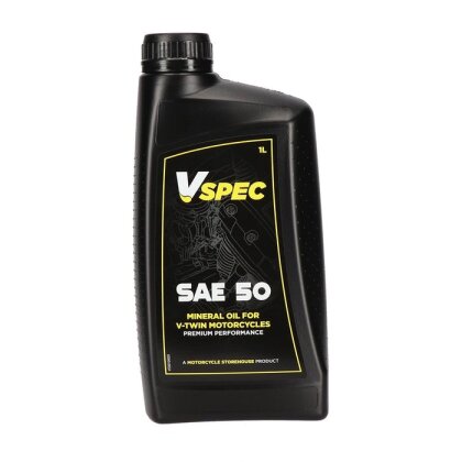 Motoröl SAE 50 (mineralisch) Vspec 1 Liter für Pan Shovel Iron