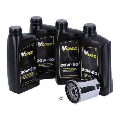 Ölwechsel Kit für Harley Twin Cam 99-17 (SYNT) Dyna, Touring, Trike 4 Liter