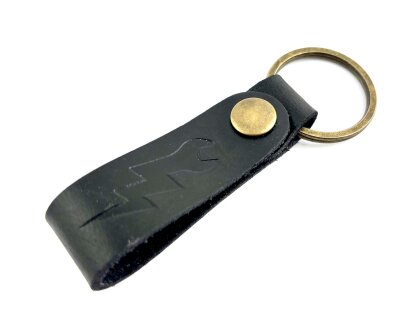 Keyring leather belt loop black