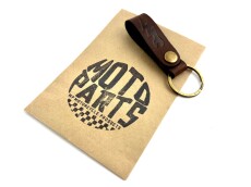 Schlüsselanhänger Leder Gürtelschlaufe braun