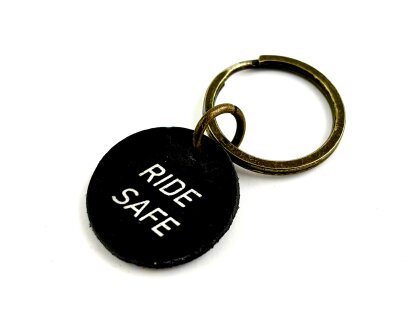 Keyring leather Roundtab black