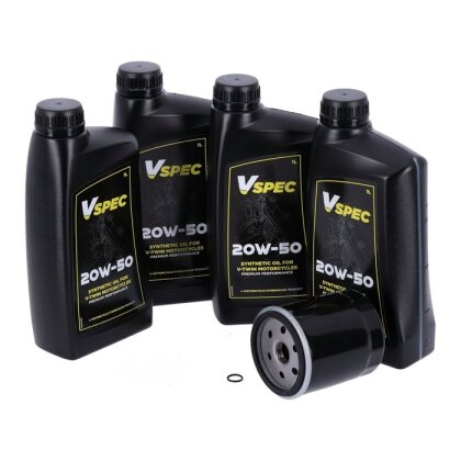 Oil change kit for Harley Twin Cam 99-17 (SYNT) Dyna, Touring, Trike 4l oilfilter BLACK