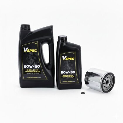 Ölwechsel Kit für Harley M8 ab 17 (MIN) Softail, Touring, Ölfilter CHROM
