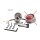 Motone Fender Mount Kit shot blast silver for round taillights
