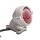 Motone "Eldorado" LED taillight - silver shot blast - with fender mount, ECE