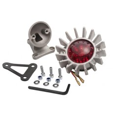 Motone "Big Fin" LED tail light sand blast with fender mount, ECE