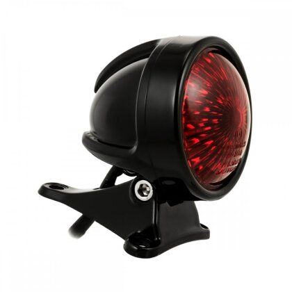 Motone "Reprobate" LED Tail Light - black alloy- with fender mount, ECE