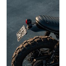 Motone "Reprobate" LED Tail Light - black alloy- with fender mount, ECE