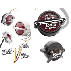 Motone "Bel Air" LED Rücklicht - silber matt - ECE