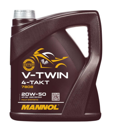 Motoröl 20W50 (vollsynthetisch) Mannol 4 Liter für V-Twin