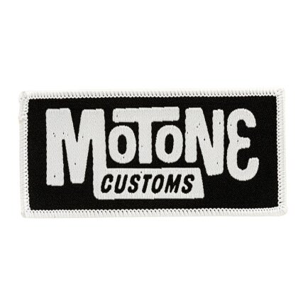 Motone BLOCKLOGO Woven gewebter Aufnäher